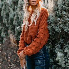 Load image into Gallery viewer, Puff Sleeve Knitted Sweater
