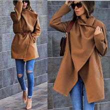 Load image into Gallery viewer, Fashion Woolen Shawl Coat With Belt
