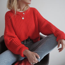 Load image into Gallery viewer, Fashion Solid Color Round Neck Warm Sweater
