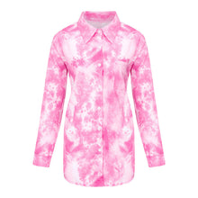 Load image into Gallery viewer, Gradient Tie-dye Buttoned Shirt Tops
