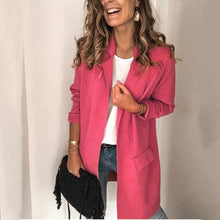 Load image into Gallery viewer, Solid Color Fake Pocket Blazer Coat
