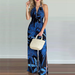 Holiday style Printed Sling Jumpsuit