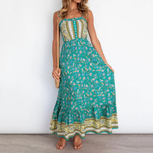 Load image into Gallery viewer, Fashion Floral Sling Maxi Dress

