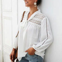 Load image into Gallery viewer, Solid Color Long Sleeve Chiffon Shirt
