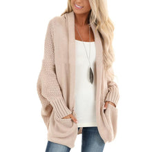 Load image into Gallery viewer, Bat Sleeve Knitted Sweater Coat
