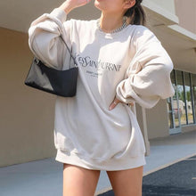 Load image into Gallery viewer, Fashion Solid Color Printed Loose Sweatshirt
