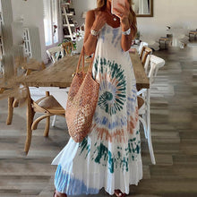 Load image into Gallery viewer, Casual Sleeveless Tie-Dye Printed Maxi Dress
