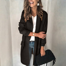 Load image into Gallery viewer, Solid Color Fake Pocket Blazer Coat
