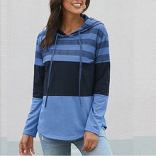 Load image into Gallery viewer, Hooded Contrast Color Pullover Sweatshirt
