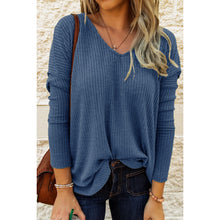 Load image into Gallery viewer, V-neck Knitted Top T-shirt
