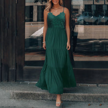 Load image into Gallery viewer, Patchwork Lace Sling Maxi Dress
