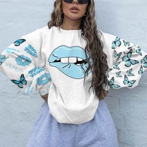 Fashion Round Neck Printed Sweatshirt