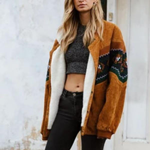Ethnic Printed Casual Cotton Coat