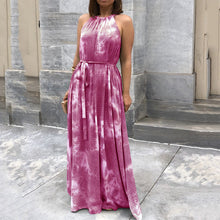 Load image into Gallery viewer, Tie-Dye Printed A-Line Sleeveless Maxi Dress
