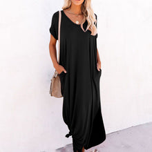 Load image into Gallery viewer, V-Neck Pocket Slit Dress
