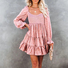 Load image into Gallery viewer, Cute Lantern Sleeve High Waist Dress
