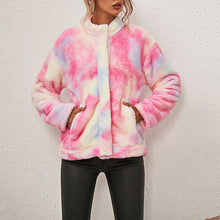 Load image into Gallery viewer, Tie-dye Printed Double-sided Plush Loose Casual Jacket Coat
