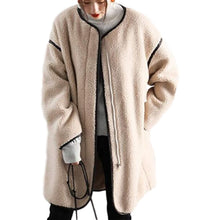 Load image into Gallery viewer, Round Neck Zipper Plush Jacket
