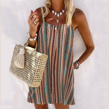 Load image into Gallery viewer, Striped Halter Sling Dress

