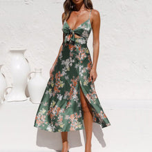 Load image into Gallery viewer, Floral Printed Bow Design Maxi Dress
