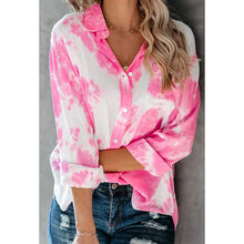 Load image into Gallery viewer, Gradient Tie-dye Buttoned Shirt Tops
