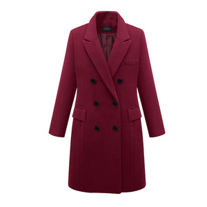 Double-Breasted Woolen Coat