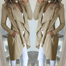 Load image into Gallery viewer, Lapel Slim Mid-Length Trench Coat

