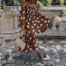 Load image into Gallery viewer, Sexy Cute Polk Dot Printed Maxi Dress
