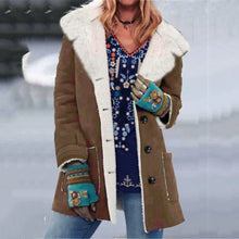 Load image into Gallery viewer, Mid-Length Plush Lapel With Pockets Coat
