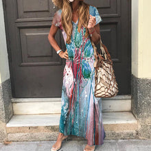 Load image into Gallery viewer, Printed Casual Loose Short Sleeve Dress

