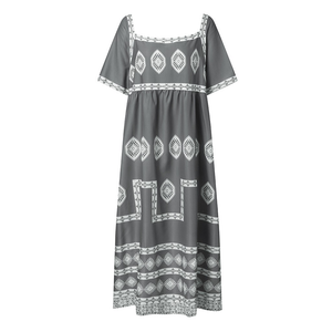 Bohemia Style Short Sleeve Maxi Dress