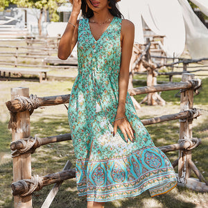 Casual Holiday Style Floral Printed Dress