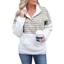Load image into Gallery viewer, V-Neck Zipper Long Sleeve Warm Sweater Tops
