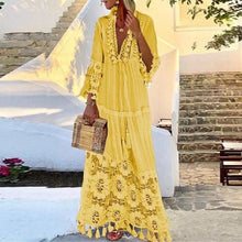 Load image into Gallery viewer, Bohemia Style Tassel Vacation Maxi Dress
