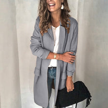 Load image into Gallery viewer, Solid Color Fake Pocket Blazer Coat
