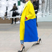 Load image into Gallery viewer, Lapel Stitching Color Windproof Coat
