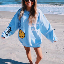 Load image into Gallery viewer, Casual Round Neck Loose Long-Sleeved Cute Printed Sweatshirt
