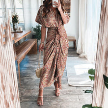 Load image into Gallery viewer, Elegant Fashion Printed V-Neck Maxi Dress
