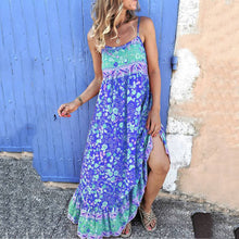 Load image into Gallery viewer, Boho Chic Floral Printed Sleeveless Maxi Dress
