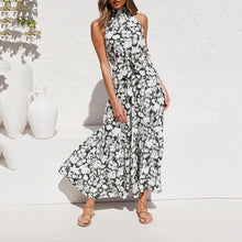 Load image into Gallery viewer, Haltert Floarl Printed Maxi Vacation Dress
