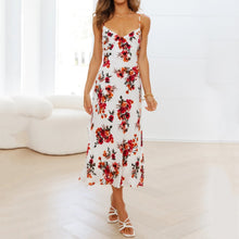 Load image into Gallery viewer, Sexy V-Neck Floral Printed Backless Maxi Dress
