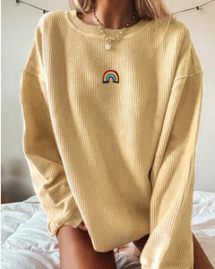 Cute Fashion Print Round Neck Sweatshirt
