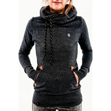 Load image into Gallery viewer, Long Sleeve Pocket Embroidered Hooded Sweatshirt
