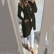 Load image into Gallery viewer, Lapel Slim Mid-Length Trench Coat
