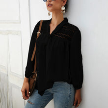 Load image into Gallery viewer, Solid Color Long Sleeve Chiffon Shirt
