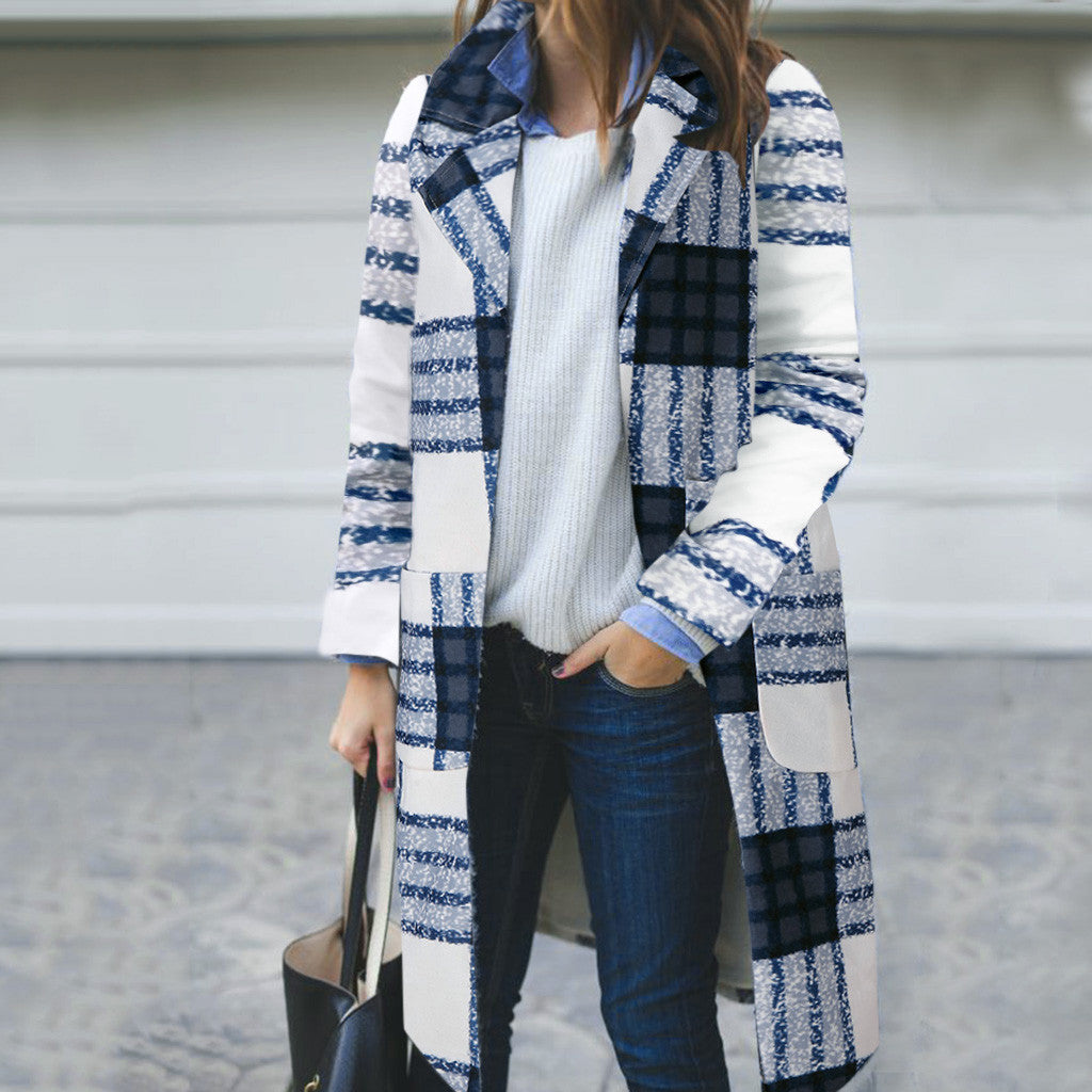 Checkered Woolen Coat