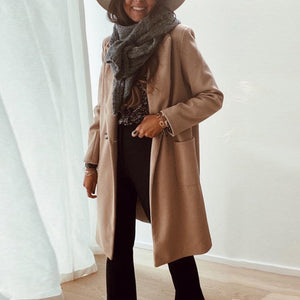 Elegant Simple Solid Color Coat
