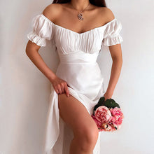 Load image into Gallery viewer, Sexy Solid Color Lantern Sleeve Maxi Dress
