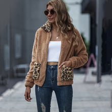 Load image into Gallery viewer, Leopard-print Lamb Wool Coat Cardigan
