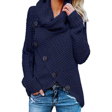 Load image into Gallery viewer, Fashion Button Turtleneck Sweater
